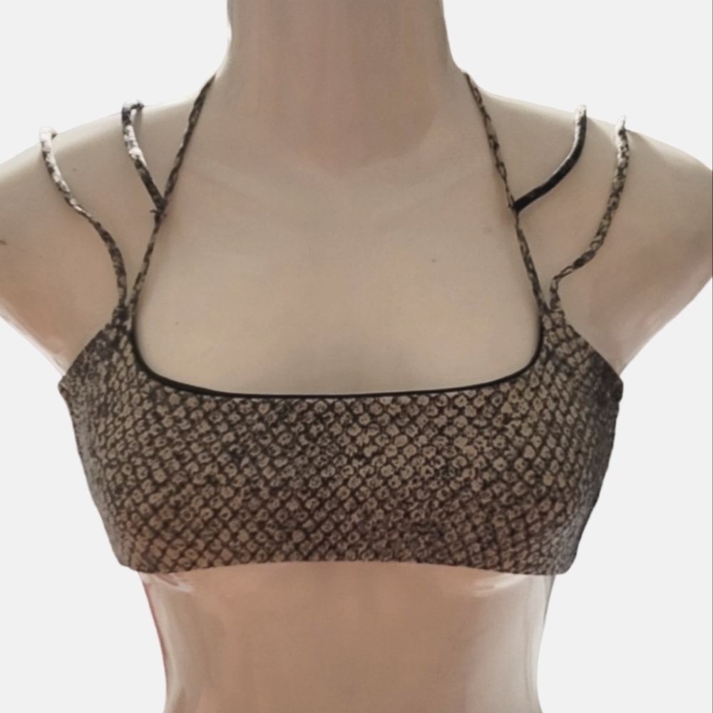 💥NEW💥 BLUE LIFE - XS Dark Blue & Beige Bikini Top